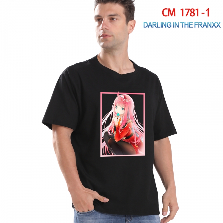 DARLING in the FRANX Printed short-sleeved cotton T-shirt from S to 4XL  CM-1781-1
