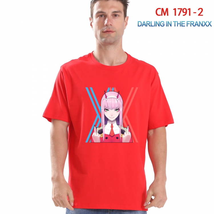DARLING in the FRANX Printed short-sleeved cotton T-shirt from S to 4XL CM-1791-2