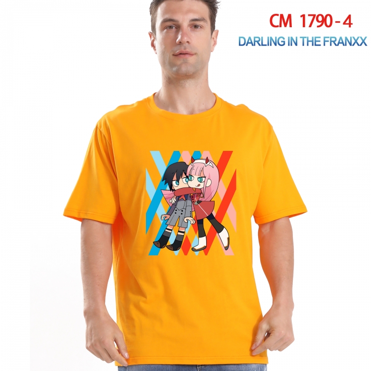 DARLING in the FRANX Printed short-sleeved cotton T-shirt from S to 4XL  CM-1790-4