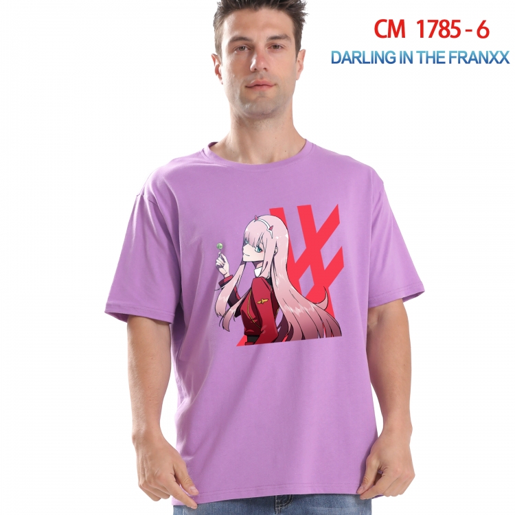 DARLING in the FRANX Printed short-sleeved cotton T-shirt from S to 4XL CM-1785-6