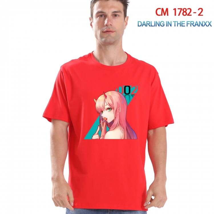 DARLING in the FRANX Printed short-sleeved cotton T-shirt from S to 4XL CM-1782-2