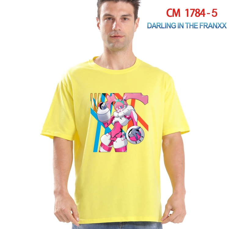 DARLING in the FRANX Printed short-sleeved cotton T-shirt from S to 4XL   CM-1784-5