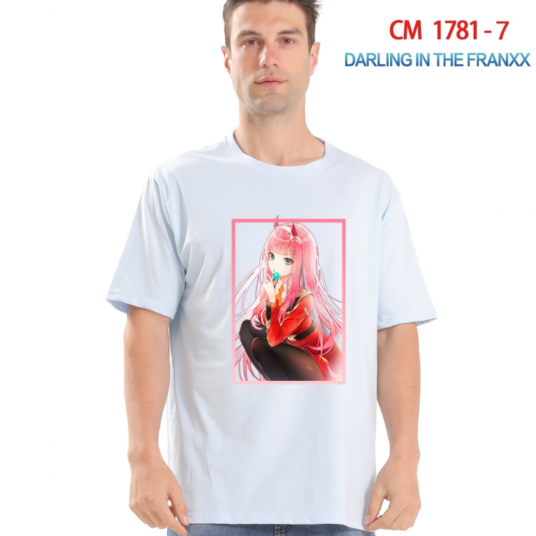 DARLING in the FRANX Printed short-sleeved cotton T-shirt from S to 4XL CM-1781-7