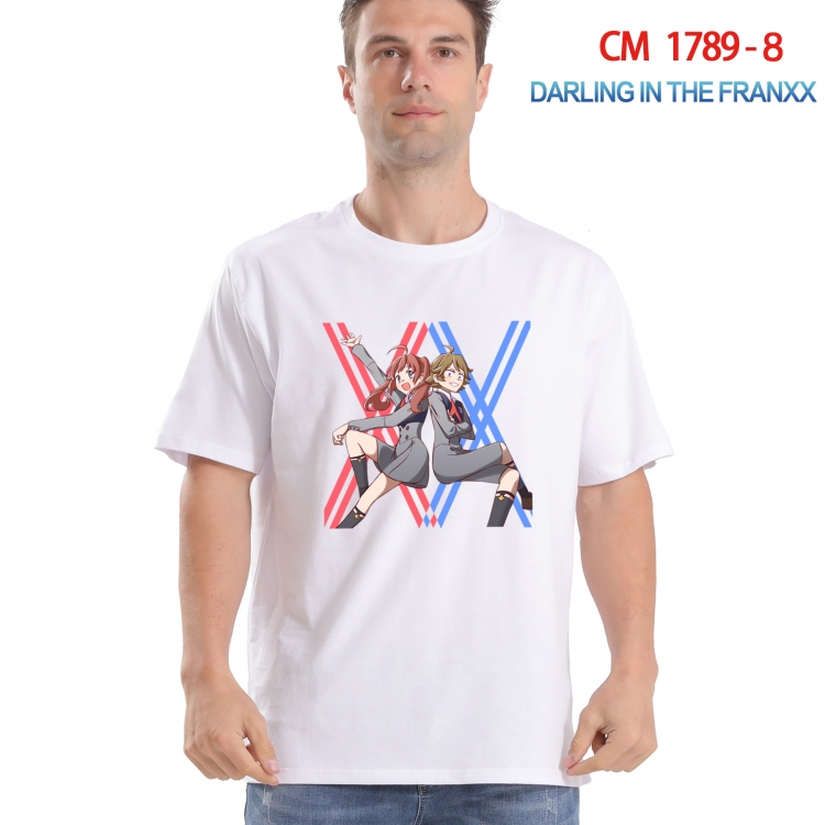 DARLING in the FRANX Printed short-sleeved cotton T-shirt from S to 4XL CM-1789-8