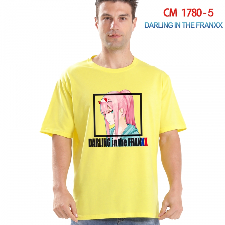 DARLING in the FRANX Printed short-sleeved cotton T-shirt from S to 4XL CM-1780-5