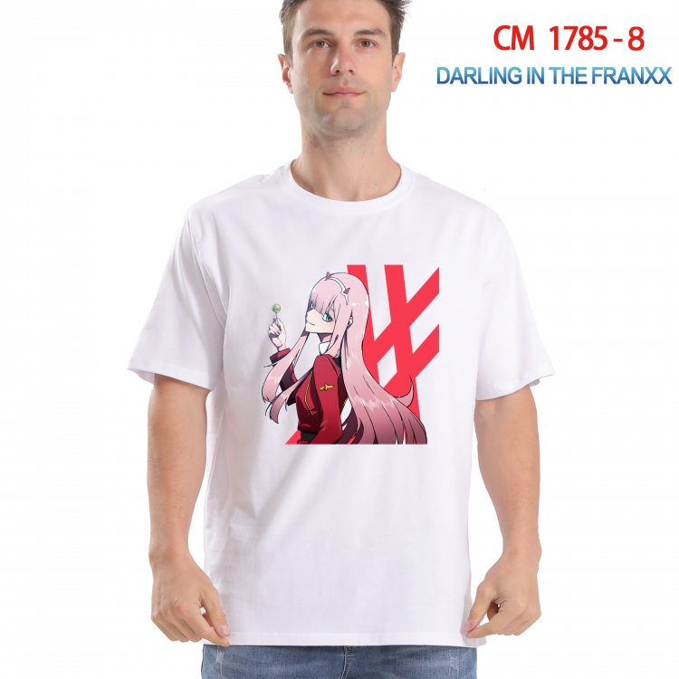 DARLING in the FRANX Printed short-sleeved cotton T-shirt from S to 4XL  CM-1785-8