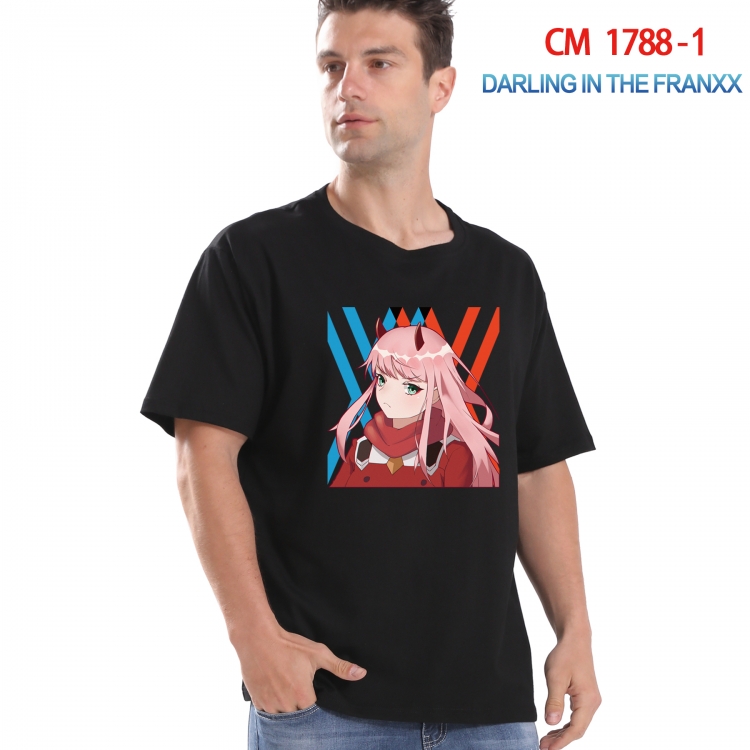 DARLING in the FRANX Printed short-sleeved cotton T-shirt from S to 4XL CM-1788-1