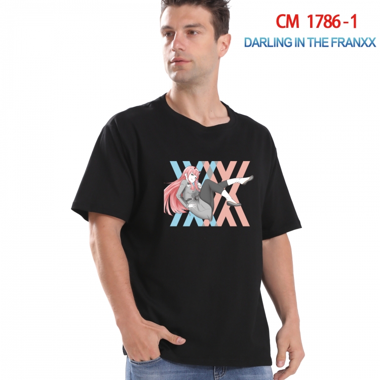 DARLING in the FRANX Printed short-sleeved cotton T-shirt from S to 4XL   CM-1786-1