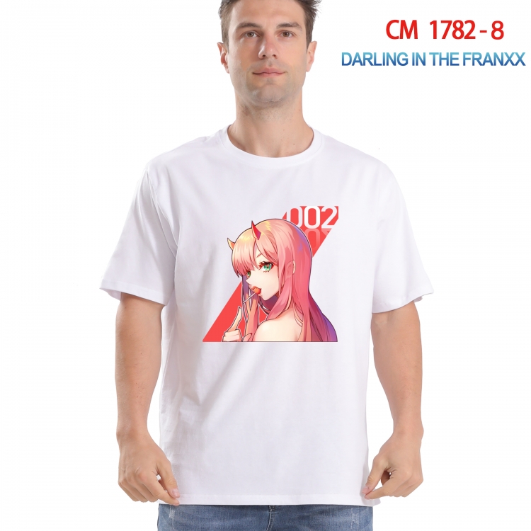 DARLING in the FRANX Printed short-sleeved cotton T-shirt from S to 4XL CM-1782-8