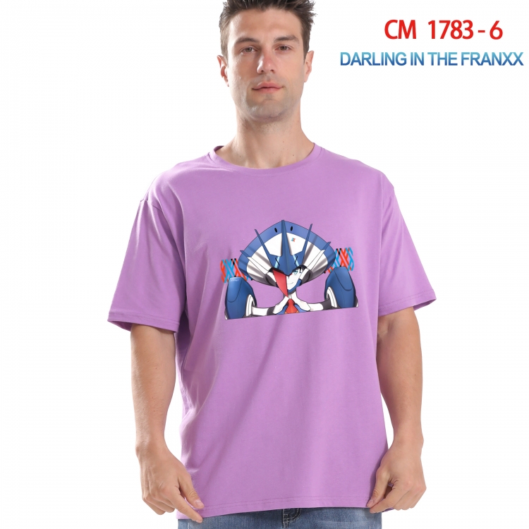 DARLING in the FRANX Printed short-sleeved cotton T-shirt from S to 4XL  CM-1783-6