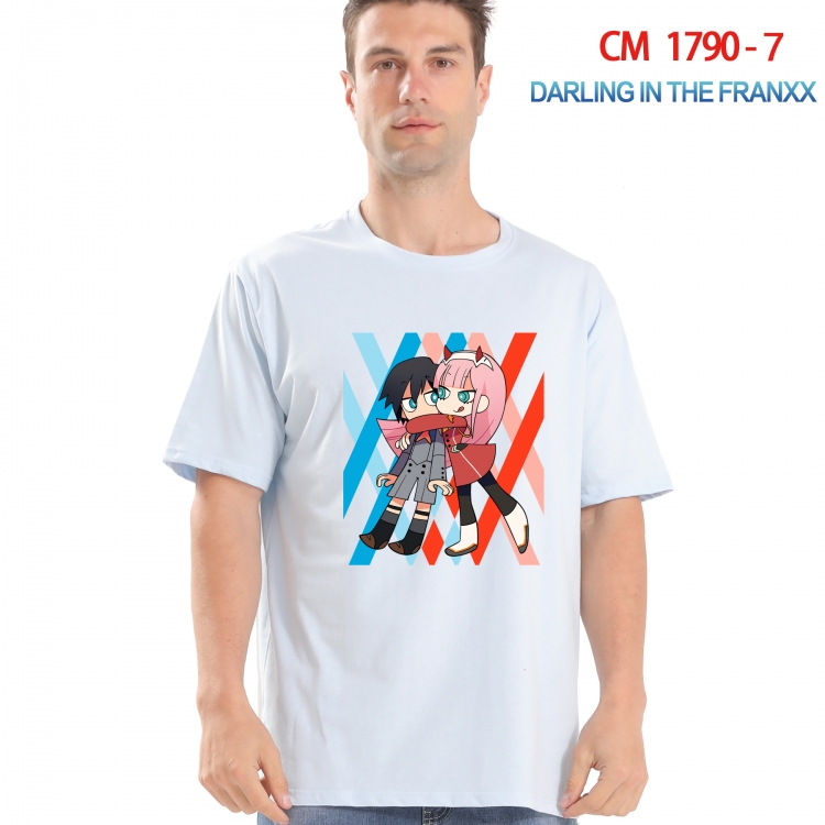 DARLING in the FRANX Printed short-sleeved cotton T-shirt from S to 4XL CM-1790-7