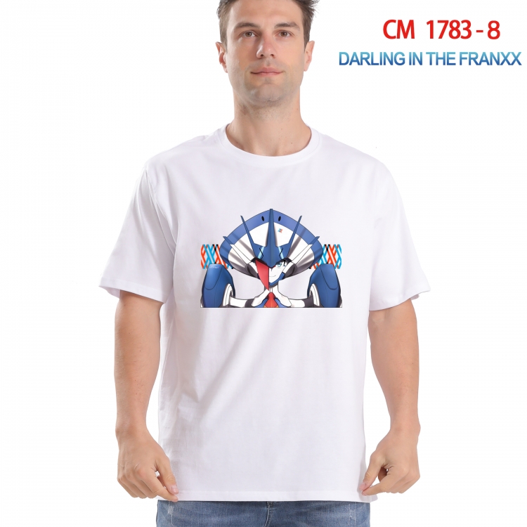 DARLING in the FRANX Printed short-sleeved cotton T-shirt from S to 4XL CM-1783-8
