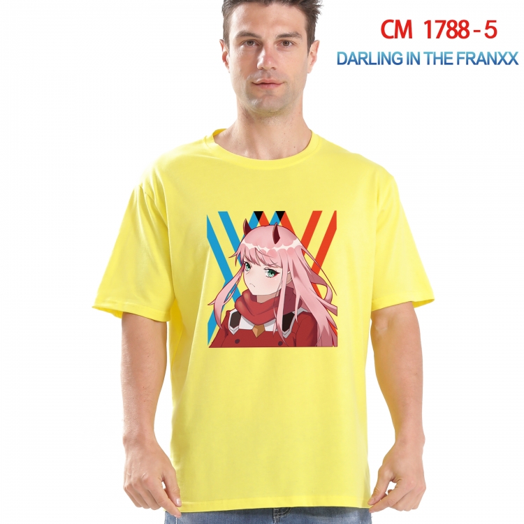 DARLING in the FRANX Printed short-sleeved cotton T-shirt from S to 4XL  CM-1788-5