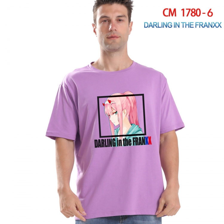 DARLING in the FRANX Printed short-sleeved cotton T-shirt from S to 4XL CM-1780-6