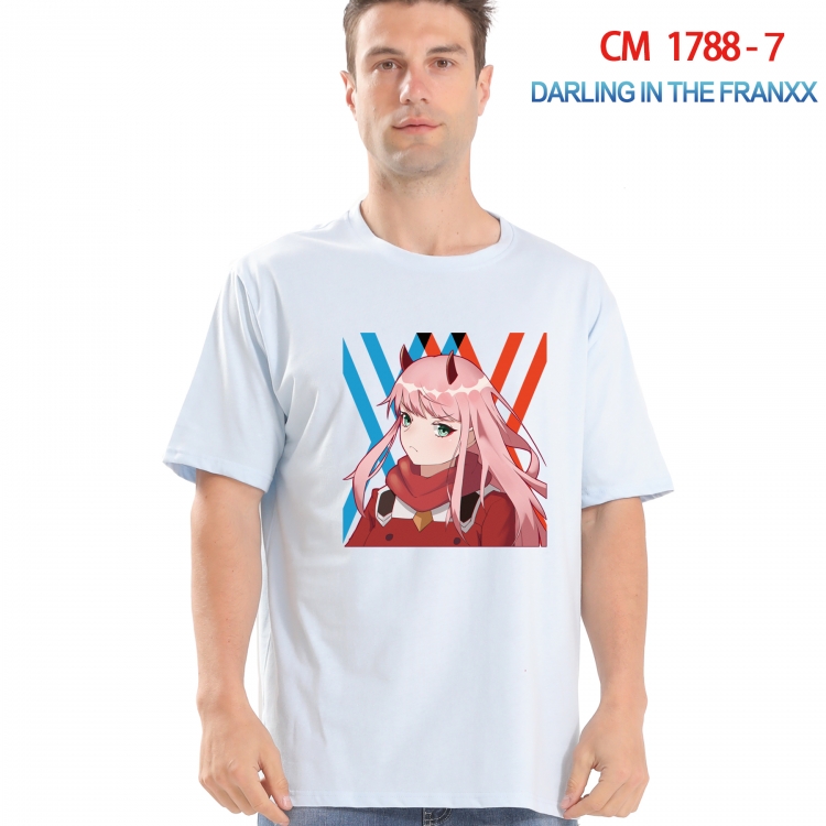 DARLING in the FRANX Printed short-sleeved cotton T-shirt from S to 4XL  CM-1788-7