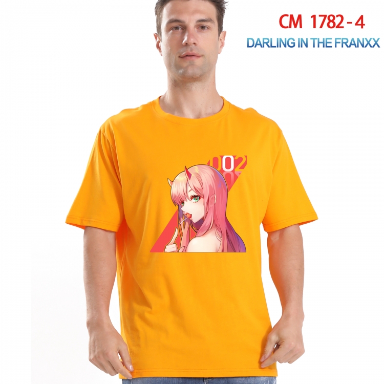 DARLING in the FRANX Printed short-sleeved cotton T-shirt from S to 4XL   CM-1782-4