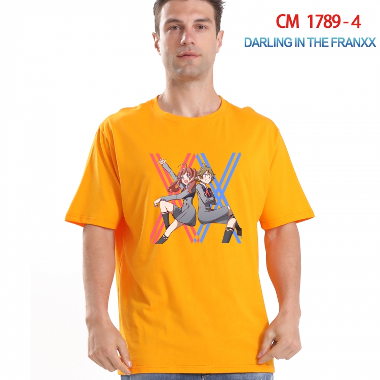 DARLING in the FRANX Printed short-sleeved cotton T-shirt from S to 4XL  CM-1789-4