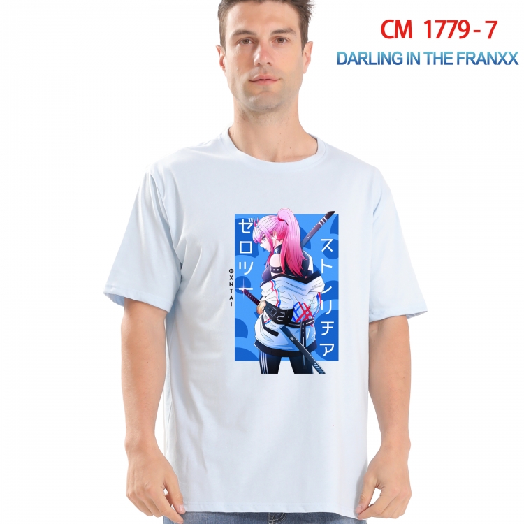 DARLING in the FRANX Printed short-sleeved cotton T-shirt from S to 4XL  CM-1779-7