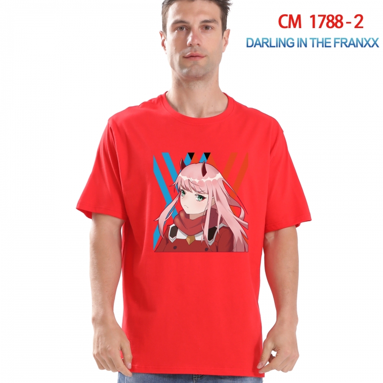 DARLING in the FRANX Printed short-sleeved cotton T-shirt from S to 4XL CM-1788-2