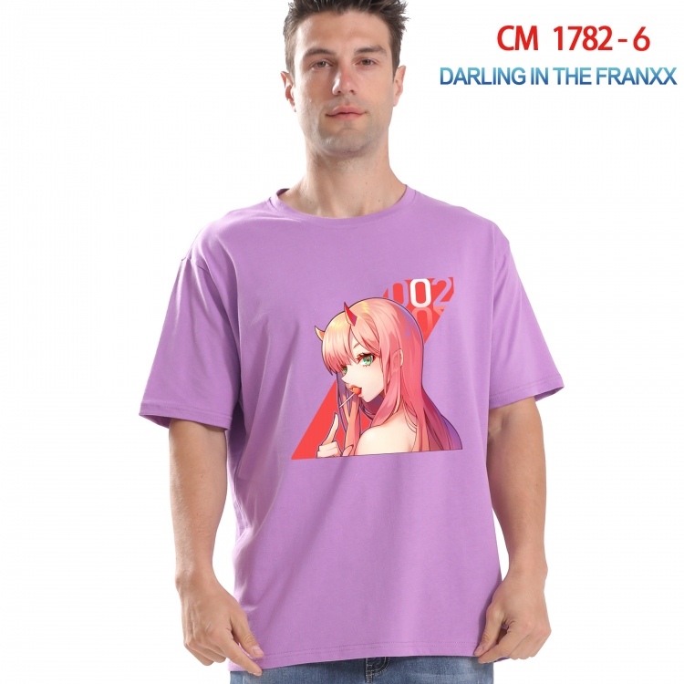 DARLING in the FRANX Printed short-sleeved cotton T-shirt from S to 4XL CM-1782-6