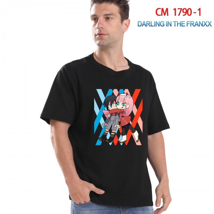 DARLING in the FRANX Printed short-sleeved cotton T-shirt from S to 4XL CM-1790-1