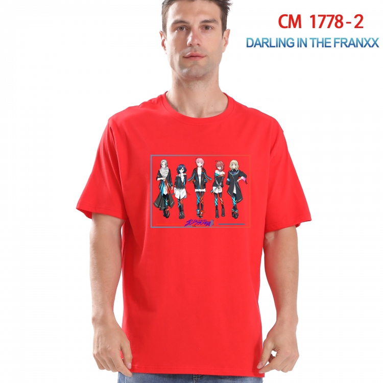 DARLING in the FRANX Printed short-sleeved cotton T-shirt from S to 4XL   CM-1778-2