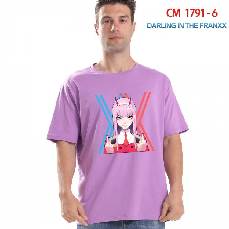 DARLING in the FRANX Printed short-sleeved cotton T-shirt from S to 4XL CM-1791-6
