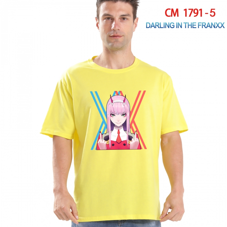 DARLING in the FRANX Printed short-sleeved cotton T-shirt from S to 4XL CM-1791-5