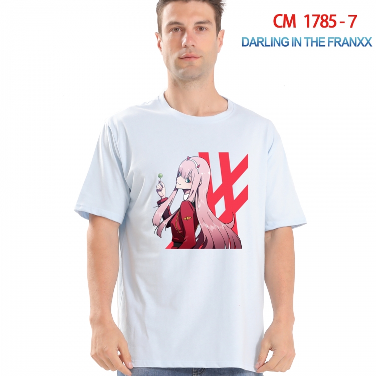 DARLING in the FRANX Printed short-sleeved cotton T-shirt from S to 4XL CM-1785-7