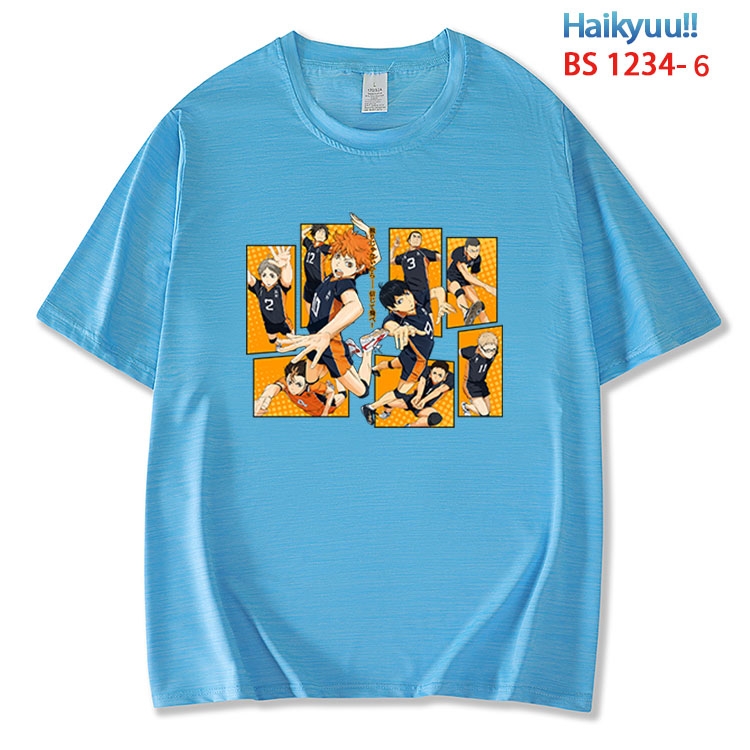 Haikyuu!! ice silk cotton loose and comfortable T-shirt from XS to 5XL  BS 1234 6