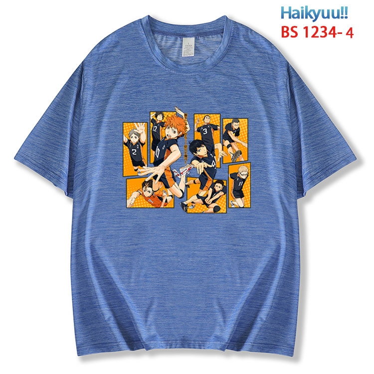 Haikyuu!! ice silk cotton loose and comfortable T-shirt from XS to 5XL   BS 1234 4