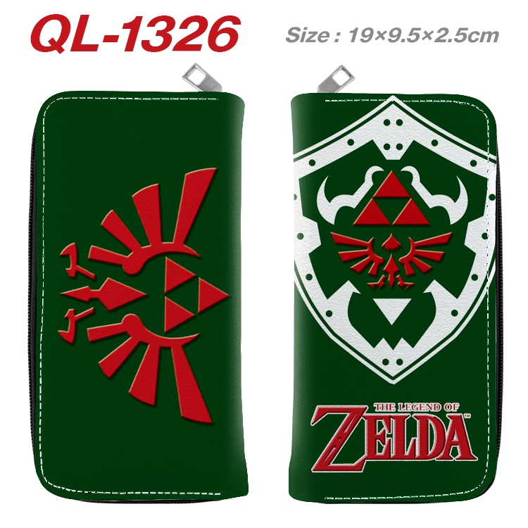 The Legend of Zelda Anime pu leather long zipper wallet 19X9.5X2.5CM QL-1326