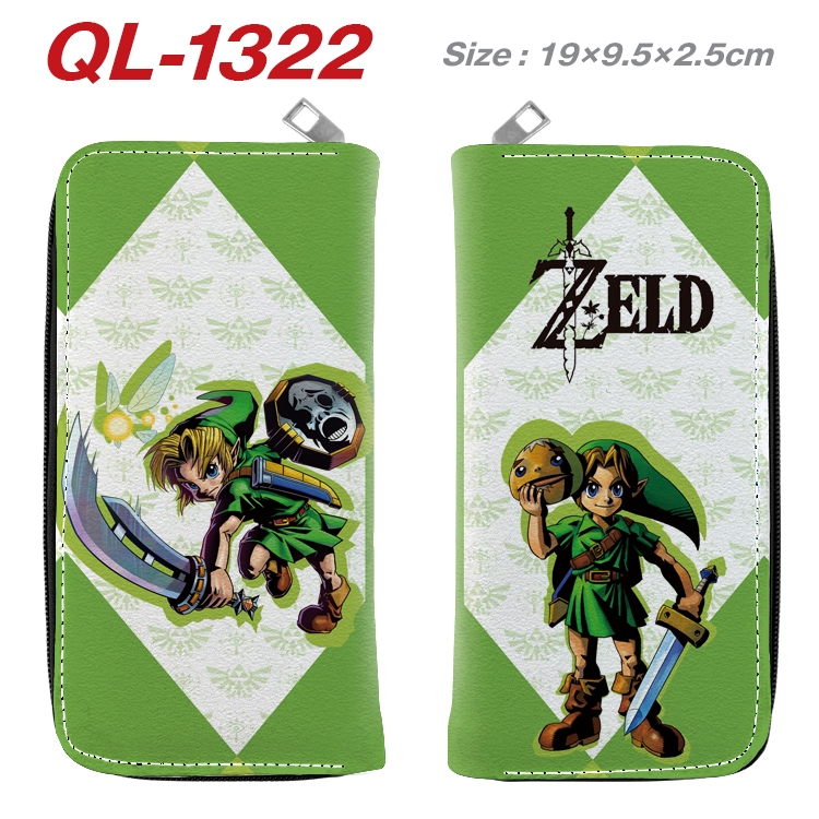 The Legend of Zelda Anime pu leather long zipper wallet 19X9.5X2.5CM  QL-1322