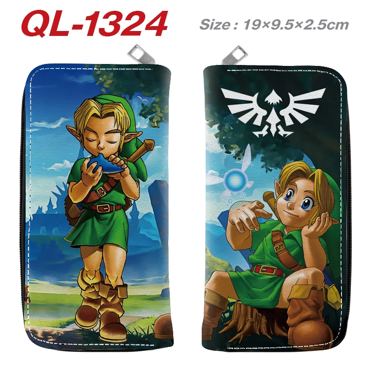 The Legend of Zelda Anime pu leather long zipper wallet 19X9.5X2.5CM  QL-1324
