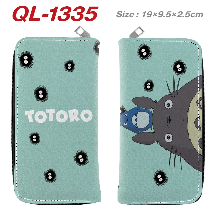 TOTORO Anime pu leather long zipper wallet 19X9.5X2.5CM  QL-1335