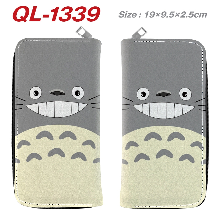 TOTORO Anime pu leather long zipper wallet 19X9.5X2.5CM QL-1339