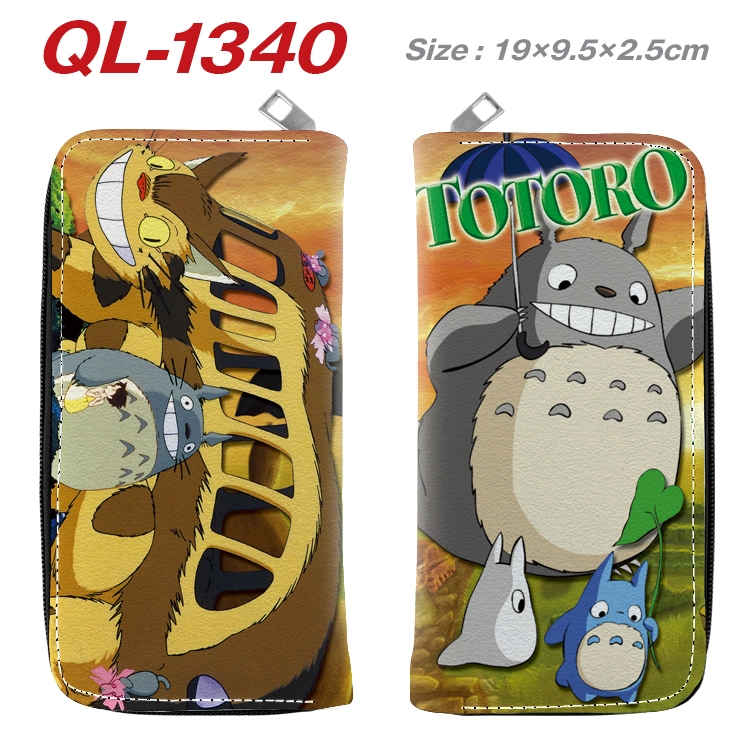 TOTORO Anime pu leather long zipper wallet 19X9.5X2.5CM QL-1340
