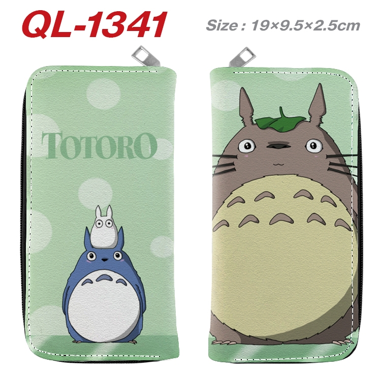 TOTORO Anime pu leather long zipper wallet 19X9.5X2.5CM QL-1341