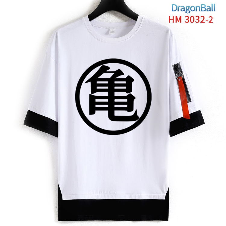 DRAGON BALL Cotton Crew Neck Fake Two-Piece Short Sleeve T-Shirt from S to 4XL HM-3032-2