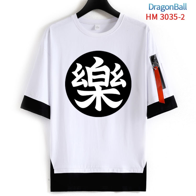 DRAGON BALL Cotton Crew Neck Fake Two-Piece Short Sleeve T-Shirt from S to 4XL HM-3035-2