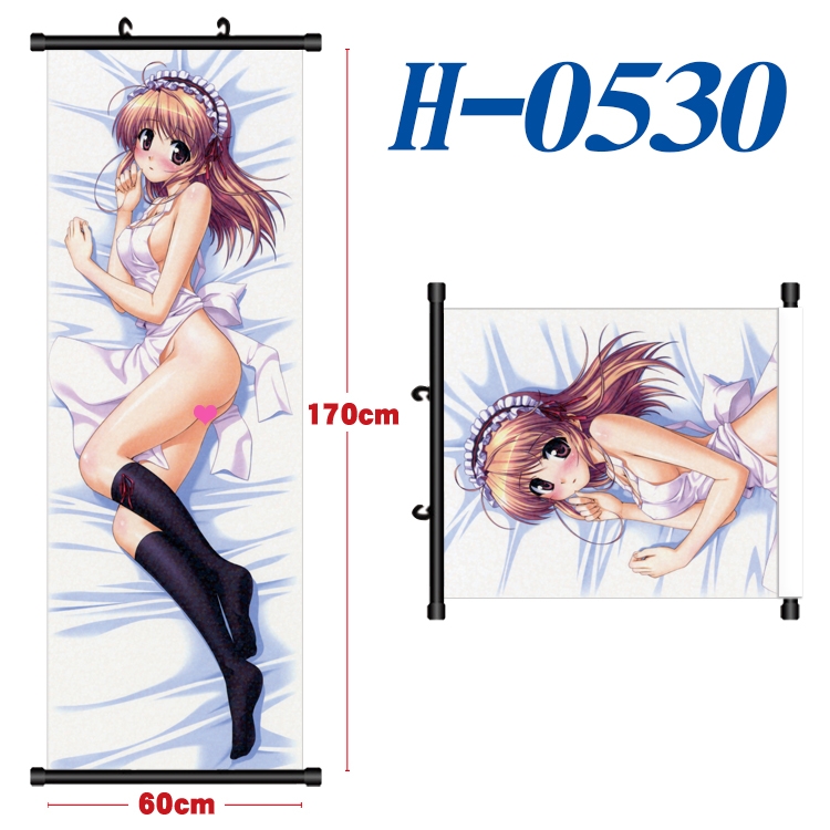 Angel Beats! Black plastic rod cloth hanging canvas painting 60x170cm H-