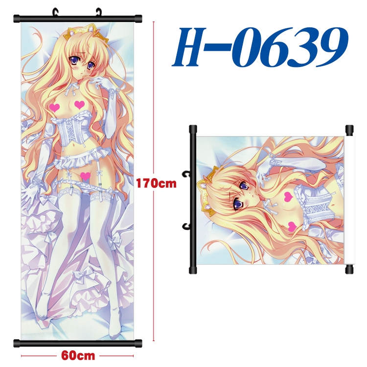 Date-A-Live Black plastic rod cloth hanging canvas painting 60x170cm H-0639