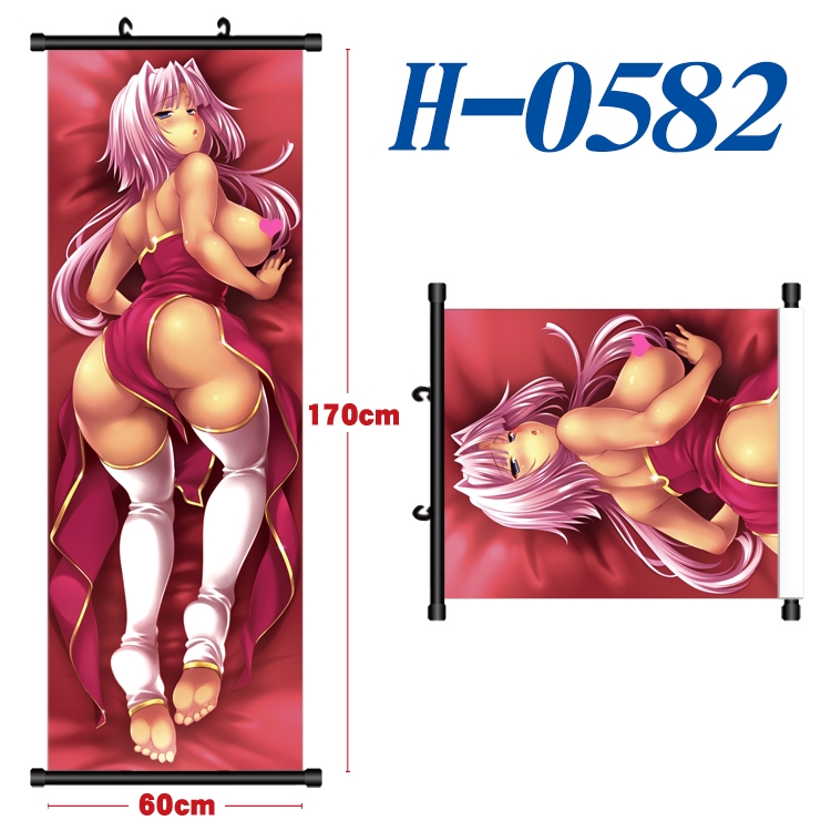 Date-A-Live Black plastic rod cloth hanging canvas painting 60x170cm H-0582