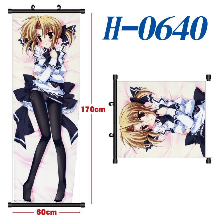 Date-A-Live Black plastic rod cloth hanging canvas painting 60x170cm H-0640