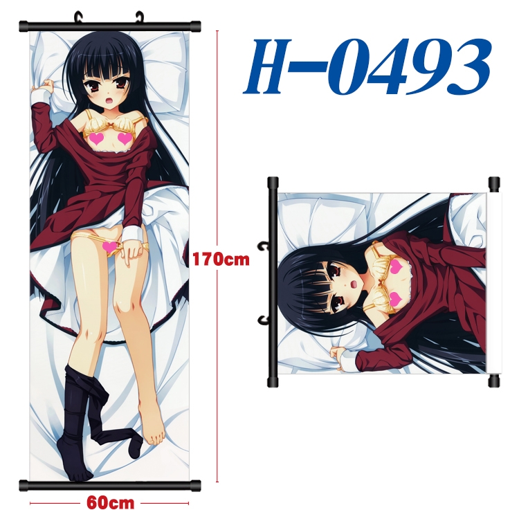 The Ambition of Oda Nobuna\oda nobuna no yabou Black plastic rod cloth hanging canvas painting 60x170cm H-0493