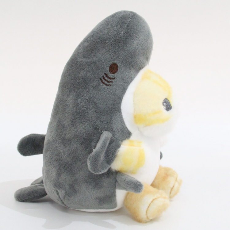 shark cat Crystal super soft + pp cotton plush toy 14x13x13cm