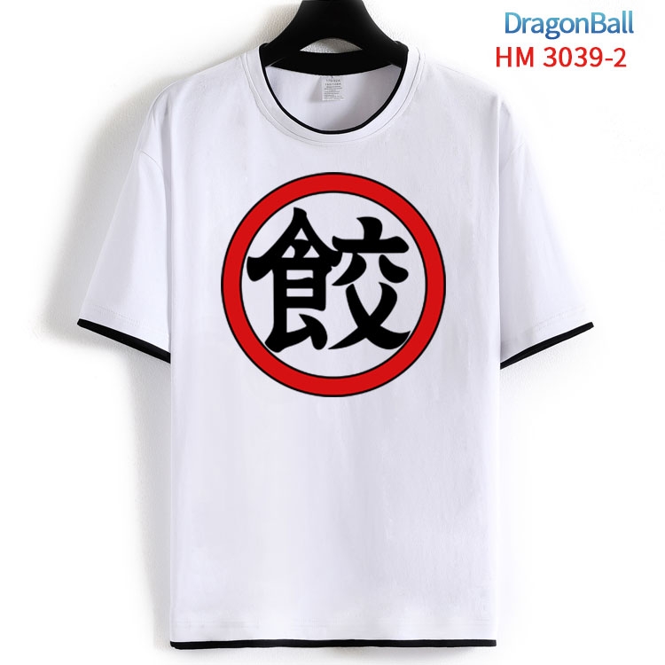 DRAGON BALL Cotton crew neck black and white trim short-sleeved T-shirt  from S to 4XL  HM-3039-2