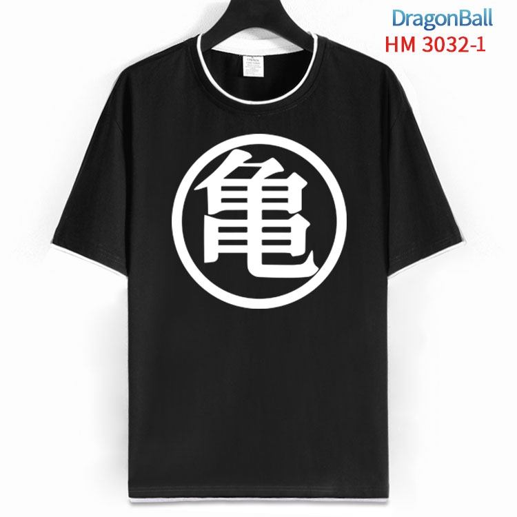 DRAGON BALL Cotton crew neck black and white trim short-sleeved T-shirt  from S to 4XL HM-3032-1