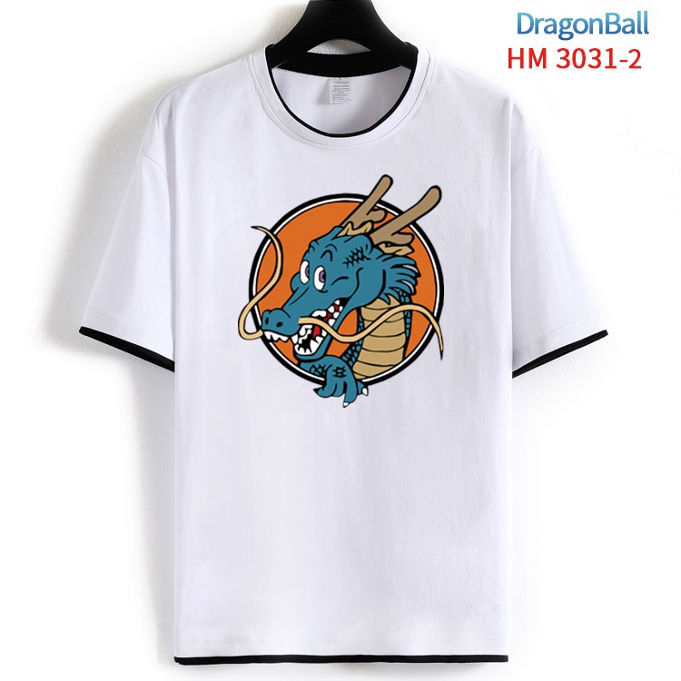 DRAGON BALL Cotton crew neck black and white trim short-sleeved T-shirt  from S to 4XL HM-3031-2