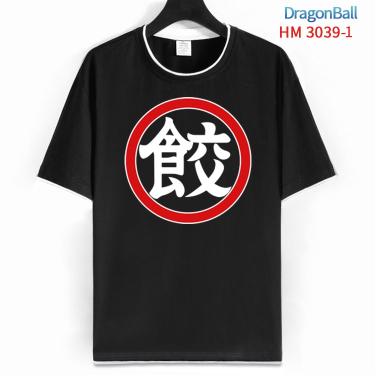 DRAGON BALL Cotton crew neck black and white trim short-sleeved T-shirt  from S to 4XL  HM-3039-1